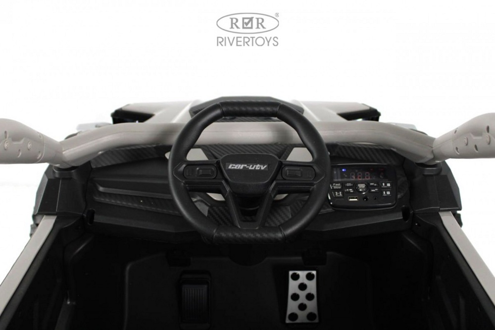 Детский электромобиль RiverToys Z707ZZ (бежевый) - фото2