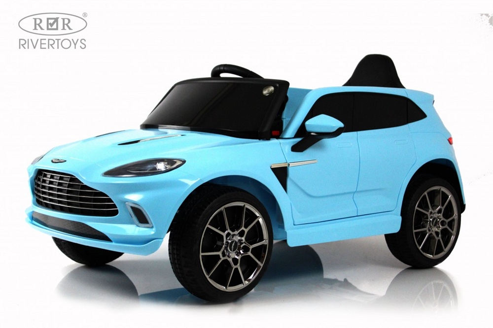 Детский электромобиль RiverToys Aston Martin P888PP (голубой) Лицензия
