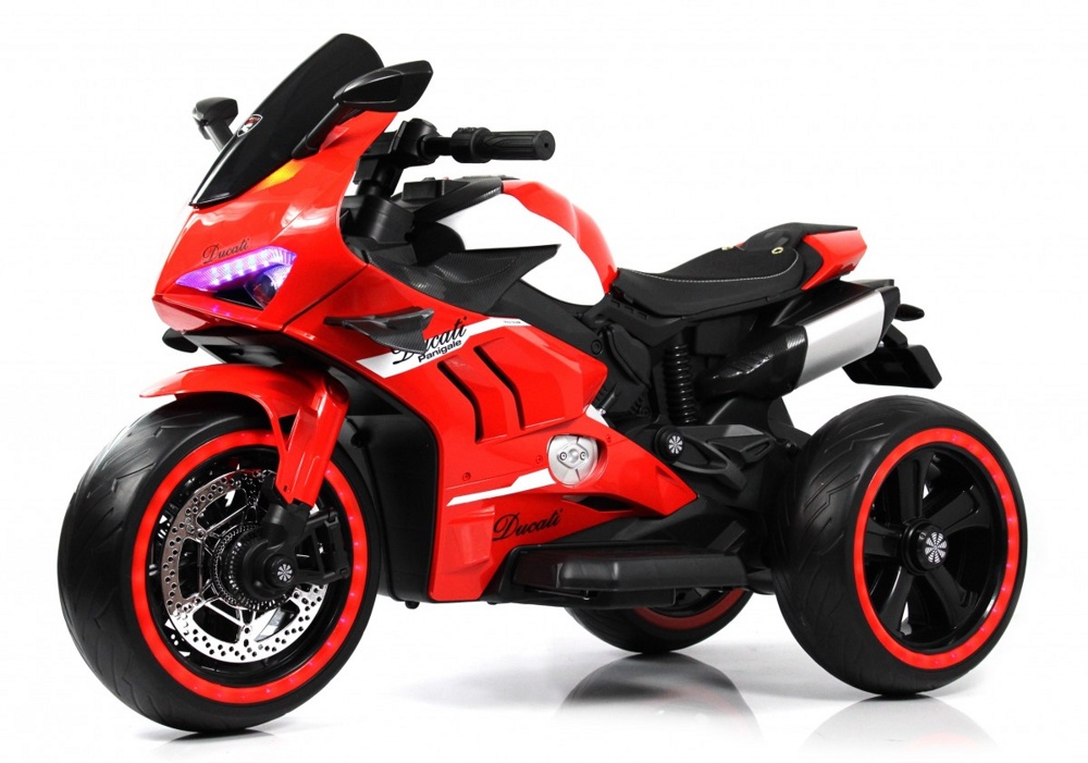 Детский электромотоцикл RiverToys М777БХ (красный) Ducati