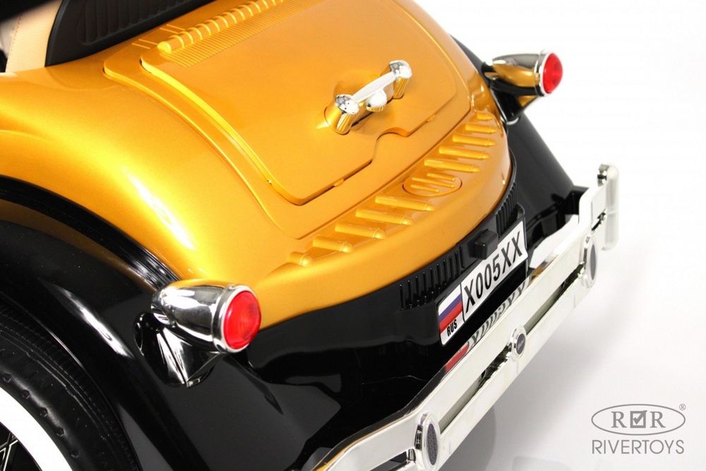 Детский электромобиль RiverToys X005XX (черно-золотой) Полноприводный - фото6