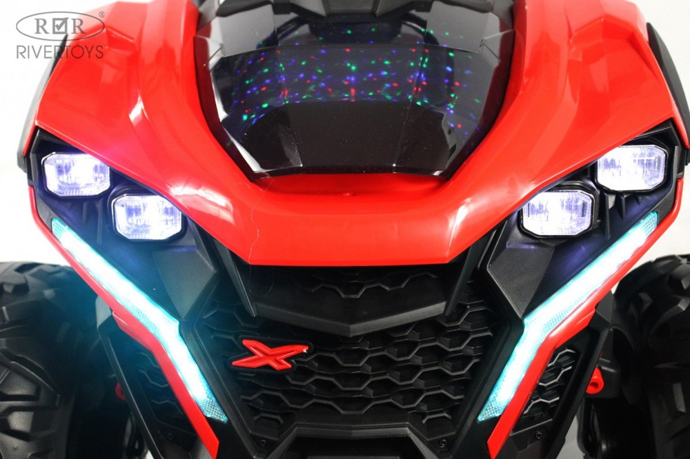 Детский электроквадроцикл RiverToys Z888VO 4WD (красный) Двухместный Полноприводный - фото2