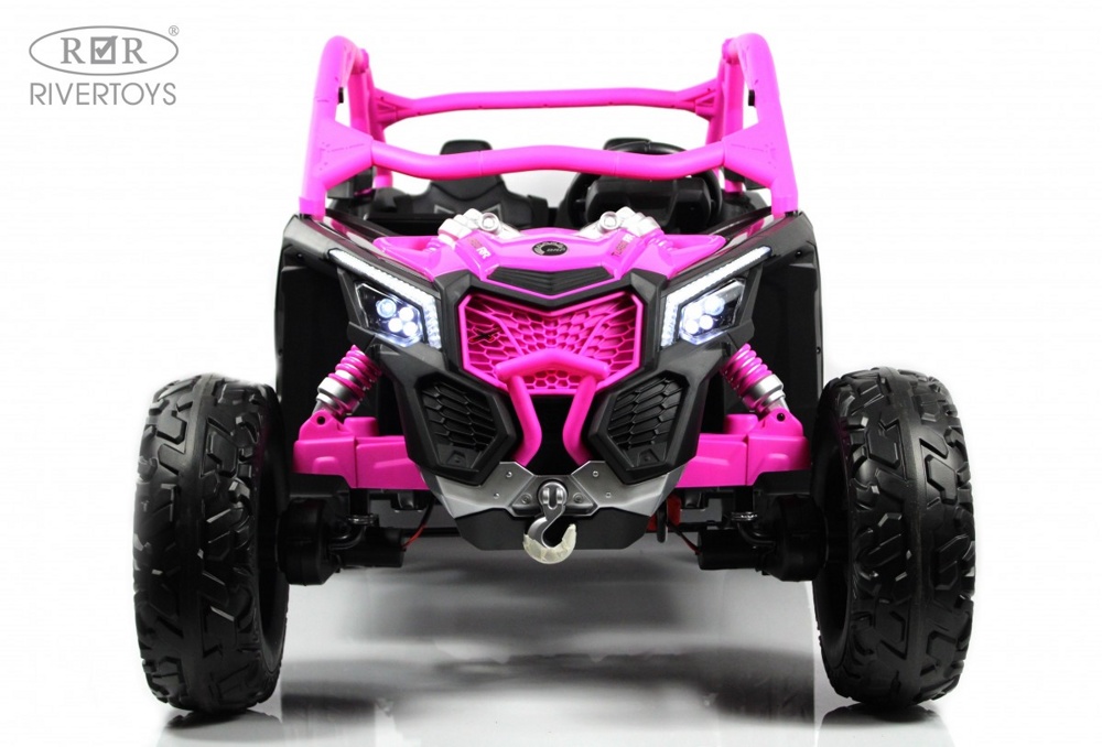 Детский электромобиль RiverToys BRP Can-Am Maverick Y111YY (темно-розовый) - фото2