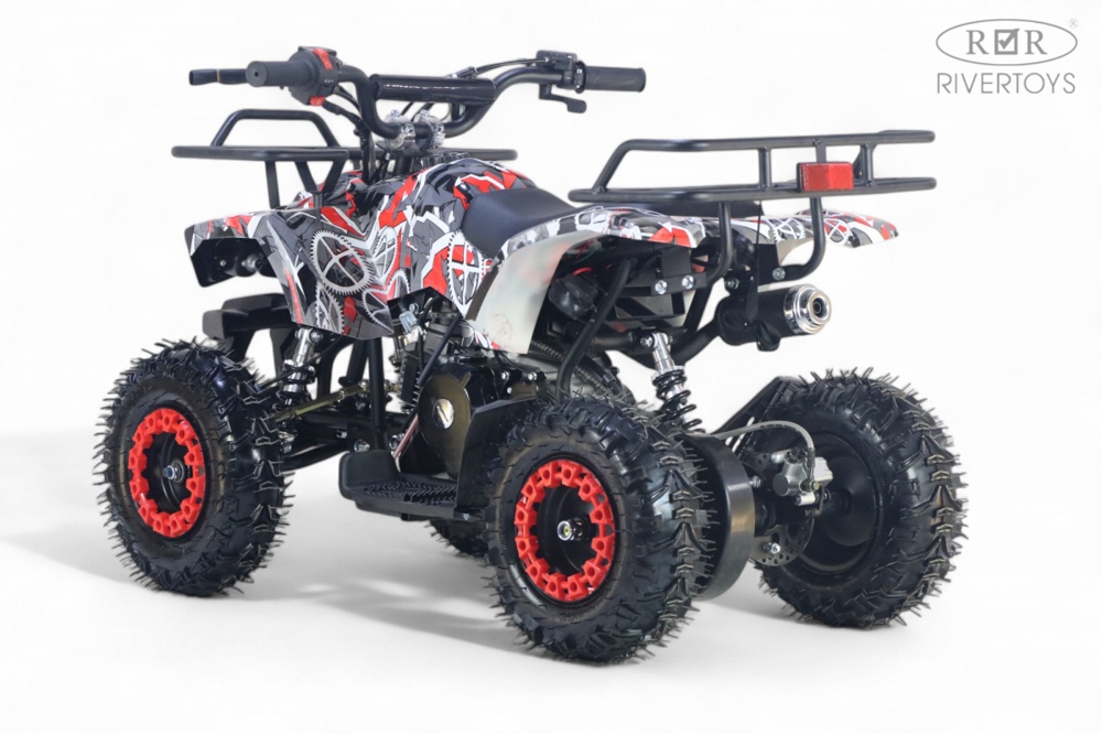 Детский квадроцикл RiverToys TIGER (красный special) Бензиновый - фото3