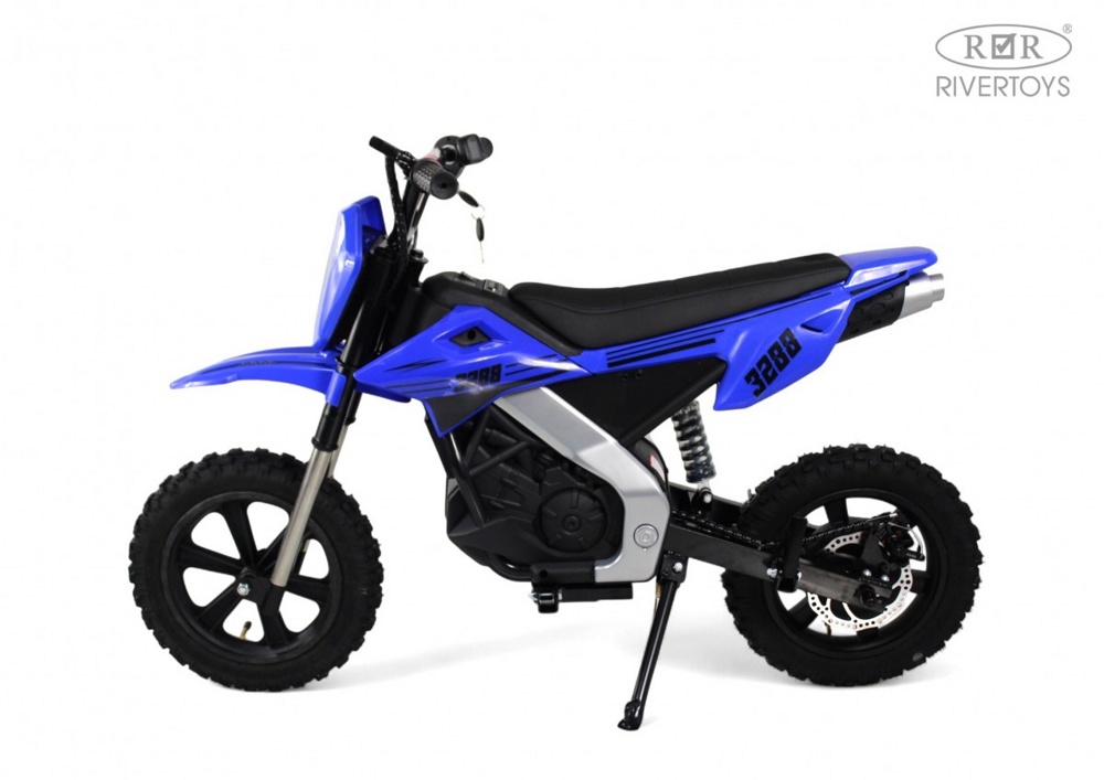 Детский электромотоцикл RiverToys E777KX (синий) Двухместный - фото4