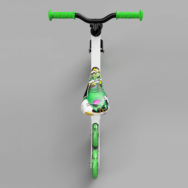 Детский беговел Small Rider Turbo Bike (зеленый) светящиеся колеса трансформер - фото4