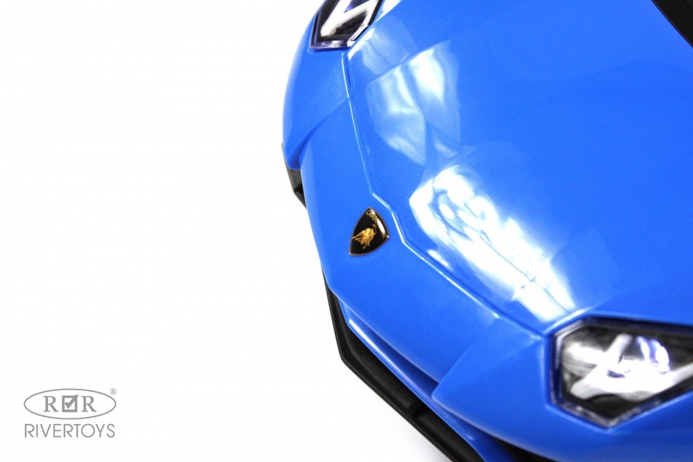 Детский толокар RiverToys M555MM-D (синий) Lamborghini Aventador SV - фото5
