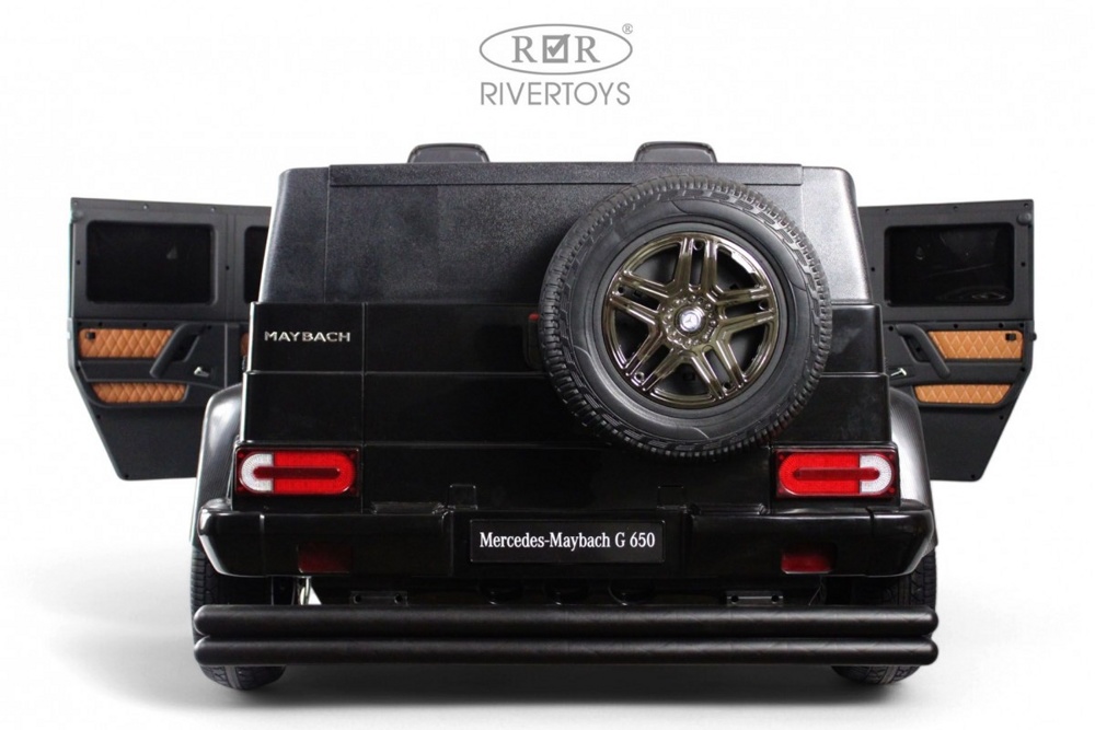 Детский электромобиль RiverToys Mercedes-Maybach G650 Landaulet M999MM (черный) Двухместный до 100кг - фото4