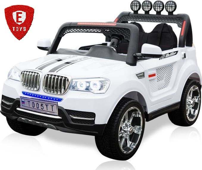 Двухместный детский электромобиль Electric Toys BMW X5 Lux 12V (белый) 10Ah арт.8088В с дугами