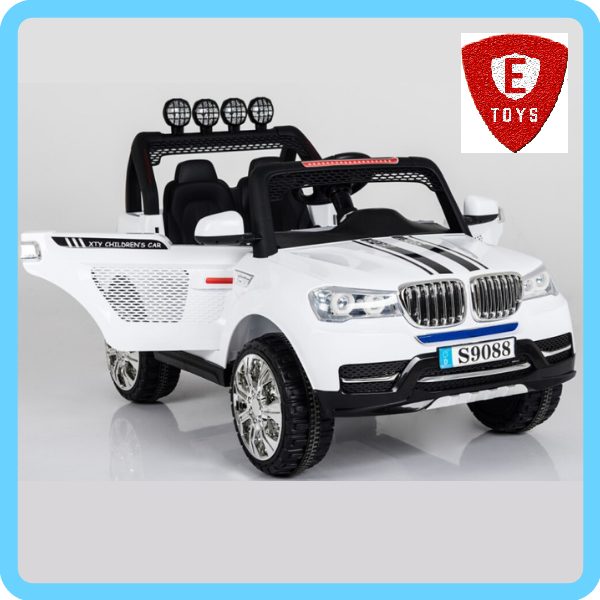 Двухместный детский электромобиль Electric Toys BMW X5 Lux 12V (белый) 10Ah арт.8088В с дугами - фото2