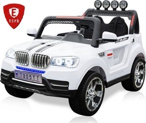Двухместный детский электромобиль Electric Toys BMW X5 Lux 12V (белый) 2WD 2 а 10Ah арт.8088В с дугами - фото