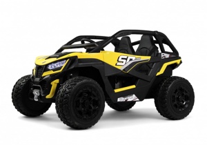 Детский электромобиль RiverToys C555CC (жёлтый) Buggy Двухместный Полноприводный - фото