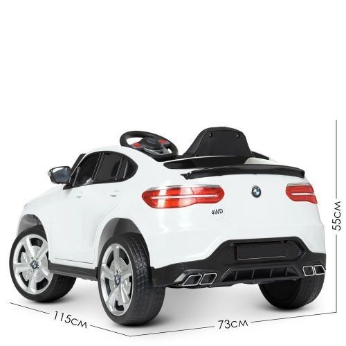 Детский электромобиль Electric Toys BMW X6M LUX 4Х4 арт. FT968 (белый) полноприводной - фото6