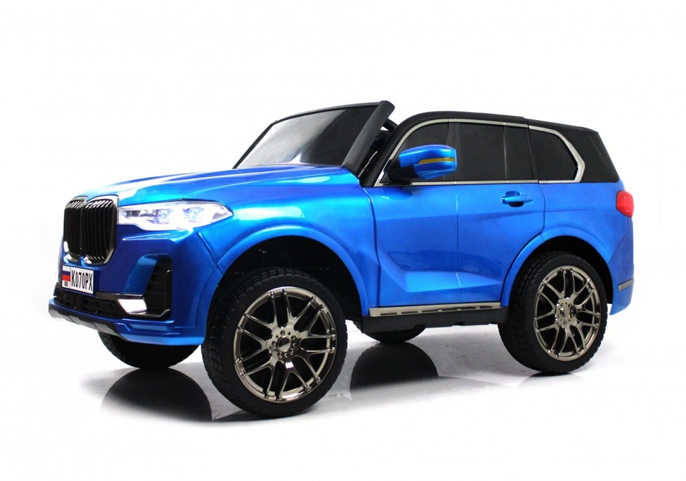 Детский электромобиль Baby Driver 2288 (синий глянец) BMW X7 Полноприводный Двухместный+ Качалка, усиленный аккумулятор