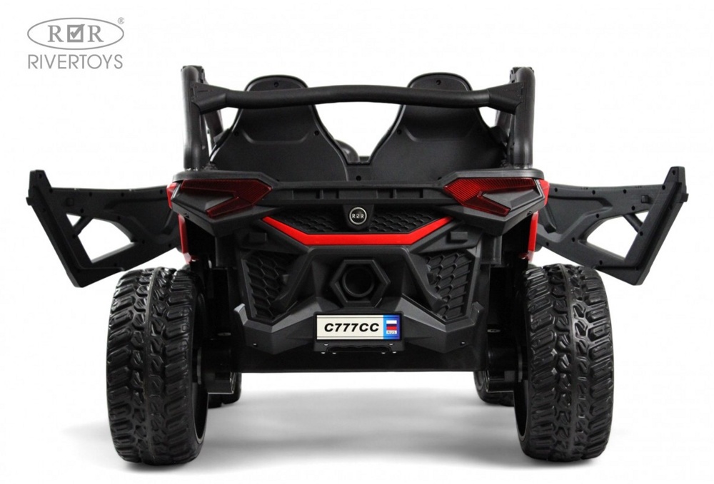 Детский электромобиль RiverToys C777CC (красный) Buggy Двухместный Полноприводный - фото4