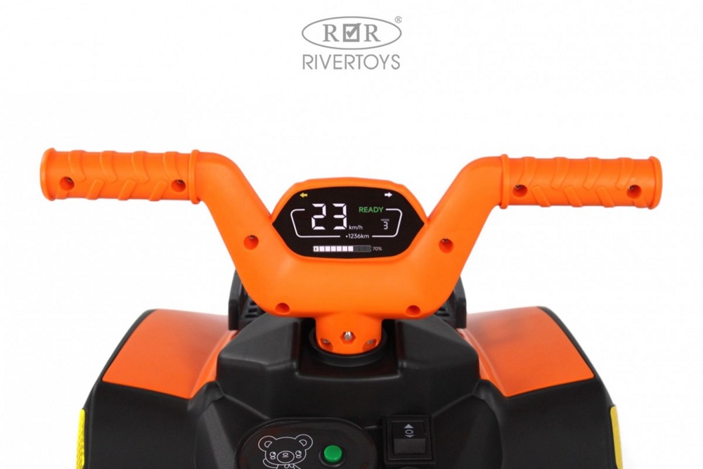 Детский электроквадроцикл RiverToys G400GG (оранжевый) - фото4