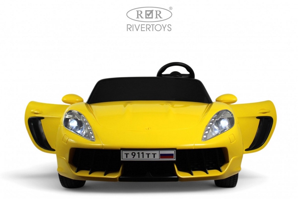 Детский электромобиль RiverToys T911TT NEW (желтый) Двухместный до 100кг - фото2