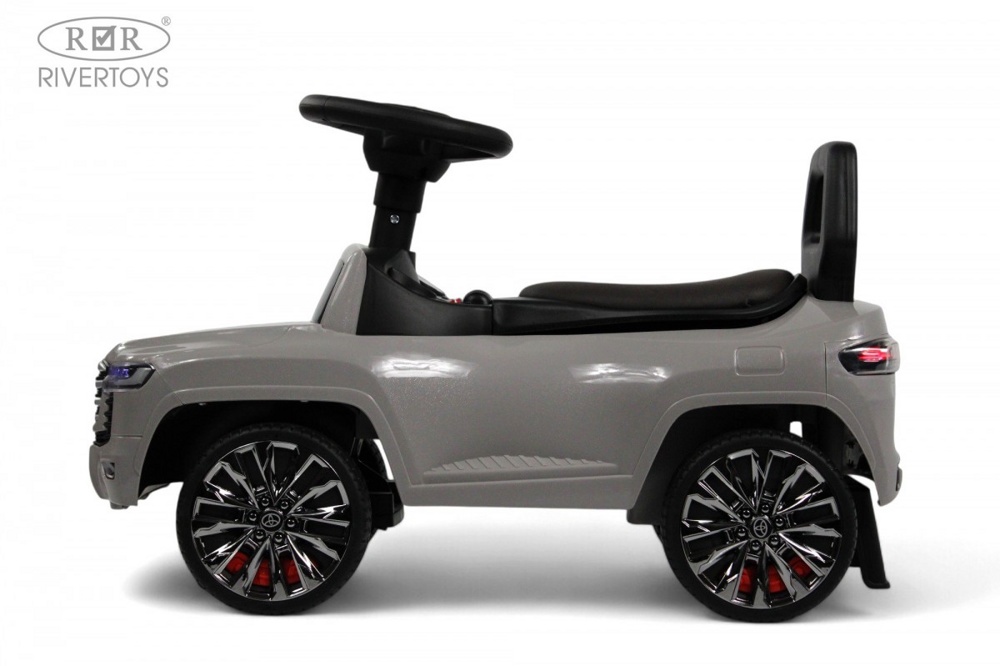 Детский толокар RiverToys Toyota Land Cruiser 300 Z002ZZ-D (серый) фото-5