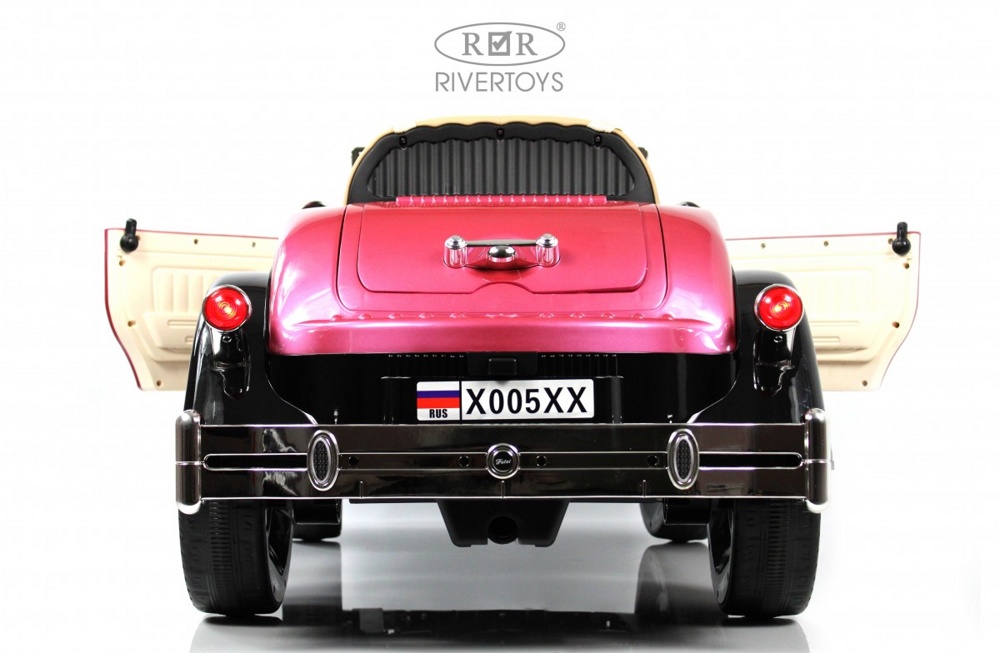 Детский электромобиль RiverToys X005XX (черно-розовый) Полноприводный - фото2
