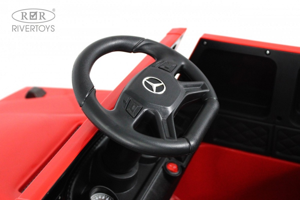 Детский электромобиль RiverToys Mercedes-AMG G63 G222GG (красный) - фото5