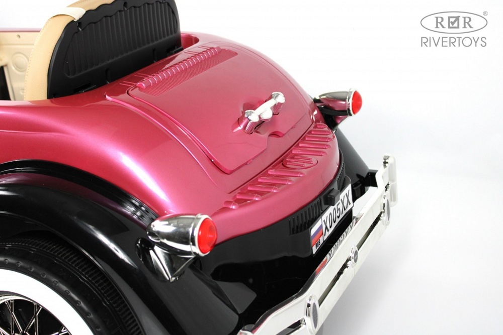 Детский электромобиль RiverToys X005XX (черно-розовый) Полноприводный - фото3