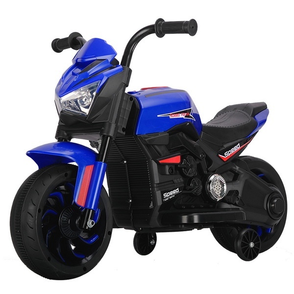 Детский электромобиль, мотоцикл Igro TD BLF-819B (синий) - фото