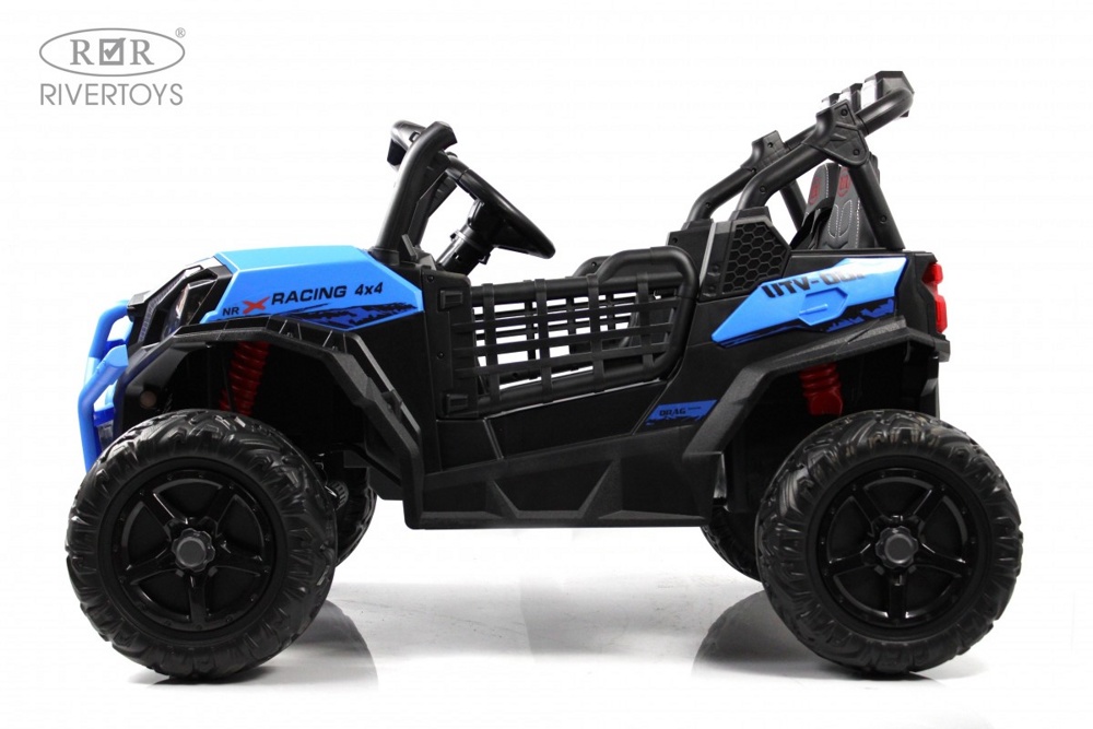 Детский электромобиль RiverToys K777KK 4WD (синий) Buggy Полноприводный Двухместный - фото3