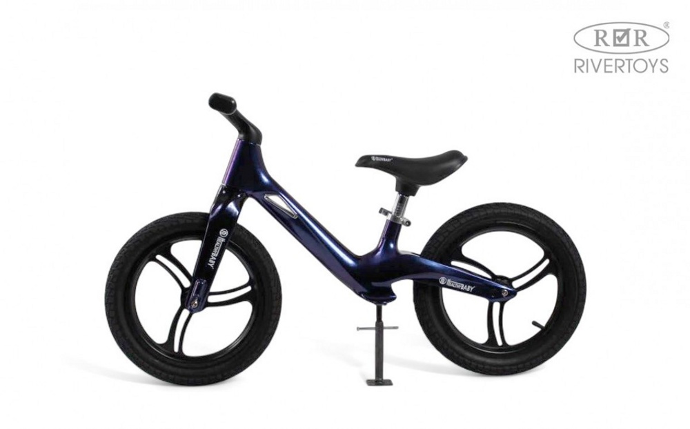 Детский беговел RiverToys HB-555-14 (синий) - фото4