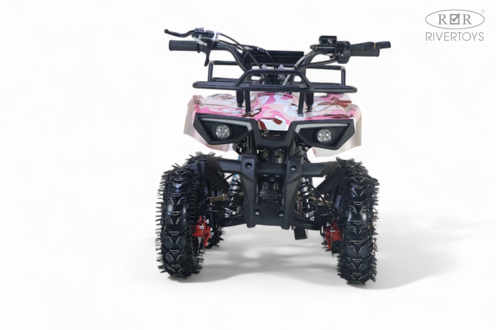 Детский квадроцикл RiverToys TIGER (розовый камуфляж) Бензиновый - фото6