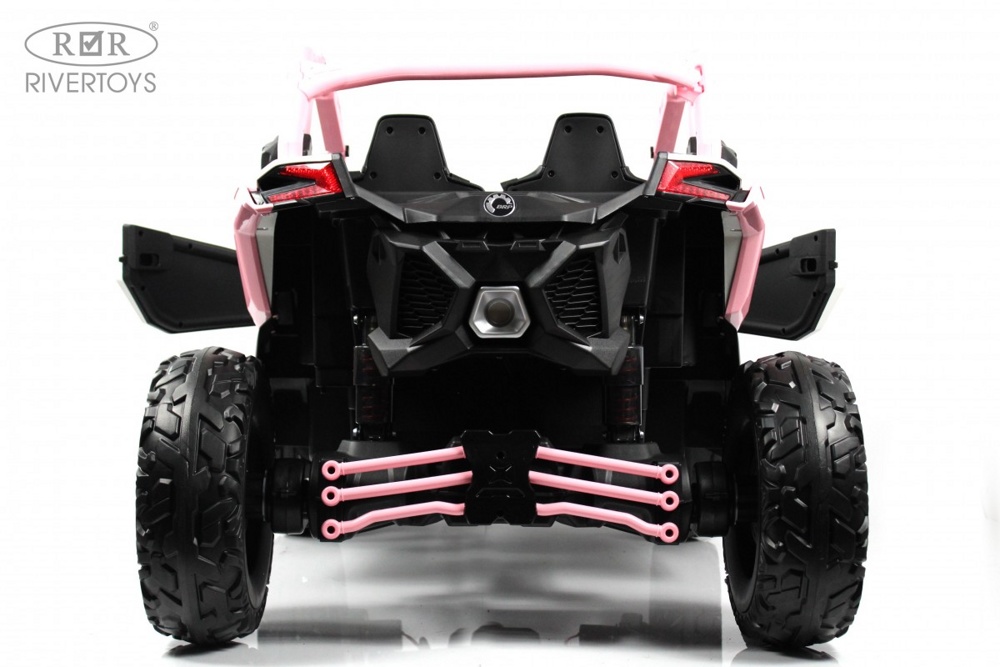 Детский электромобиль RiverToys BRP Can-Am Maverick Y111YY (светло-розовый) - фото3