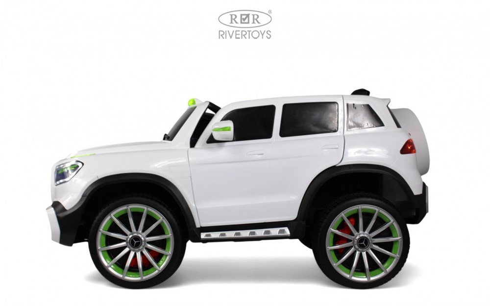 Детский электромобиль RiverToys М007БХ (белый) двухместный - фото4