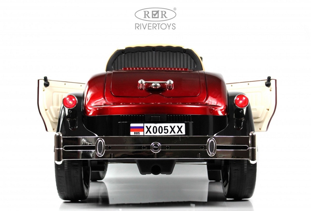 Детский электромобиль RiverToys X005XX (красно-черный) Полноприводный - фото2