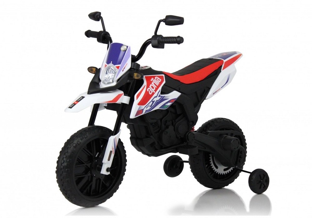 Детский электромотоцикл RiverToys P444PP-S317 (белый)