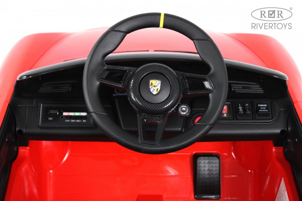 Детский электромобиль RiverToys Porsche 911 RUF A444AA (красный) - фото3