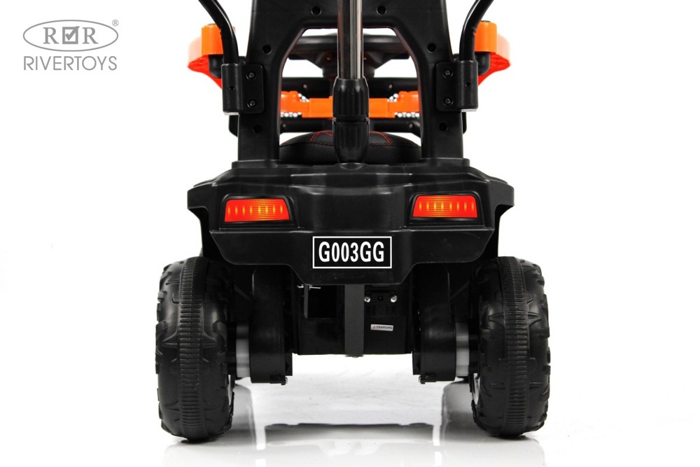 Детский электромобиль RiverToys G003GG (оранжевый) Jeep - фото5