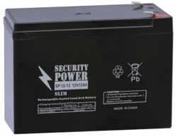 Аккумуляторная батарея к ибп Security Power SP 12-12 F2 Slim (12В/12 А ч) - фото