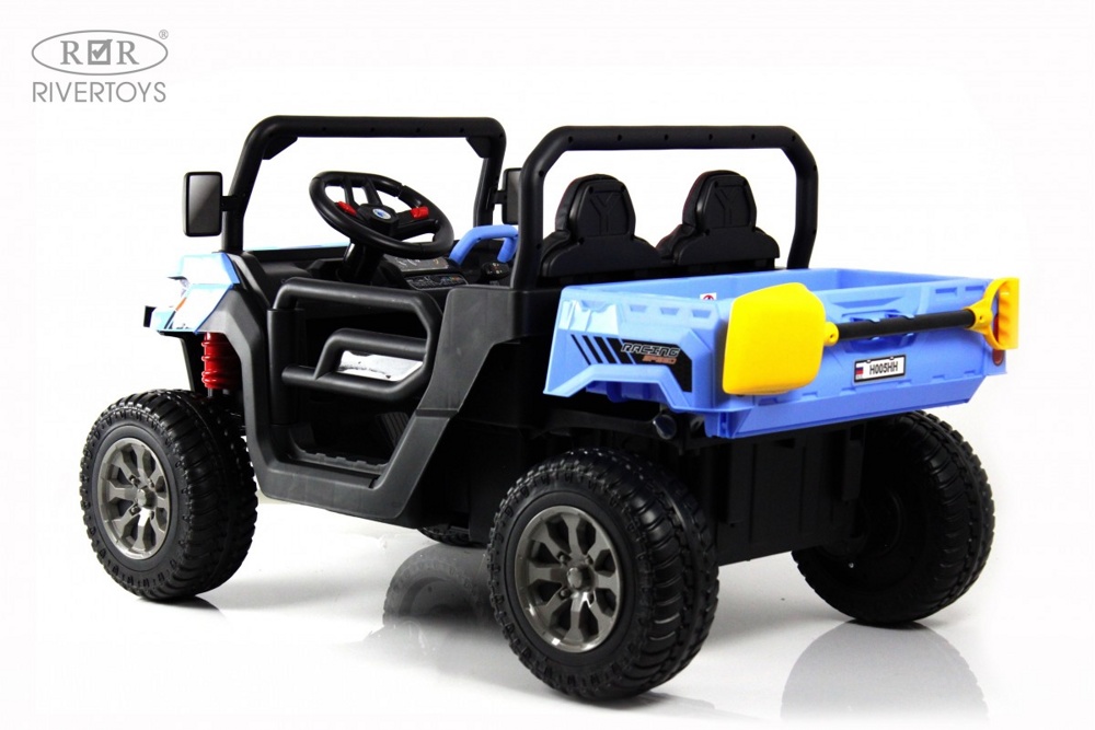 Детский электромобиль RiverToys H005HH (синий) Двухместный - фото6
