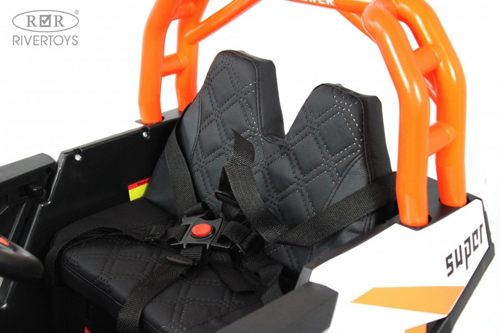 Детский электромобиль RiverToys F888FF-A 4WD (оранжевый) - фото3