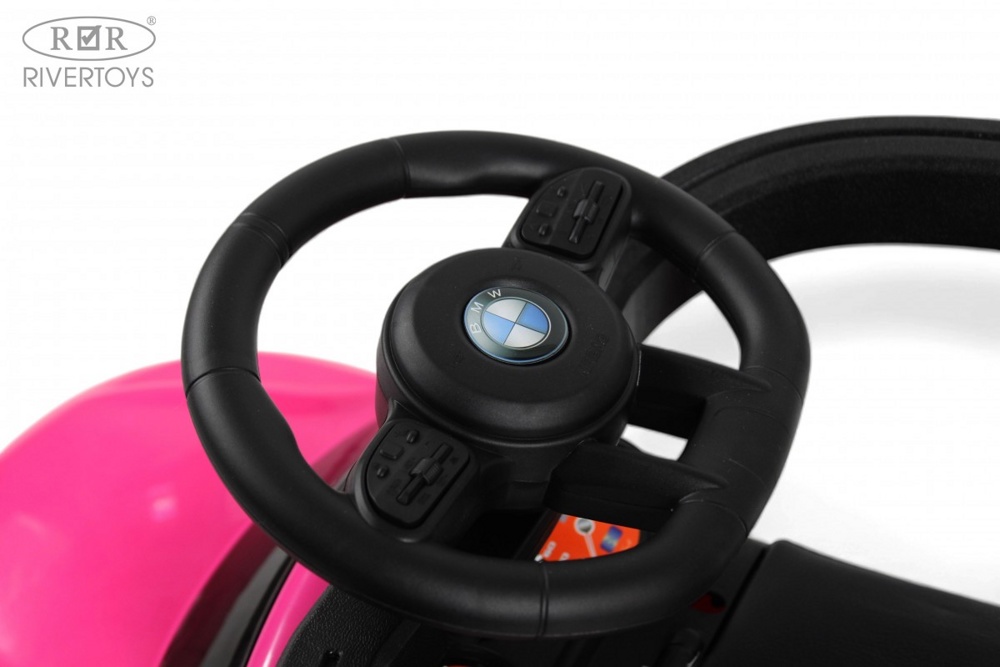 Детский толокар RiverToys Z005ZZ-BP (розовый) BMW фото-3