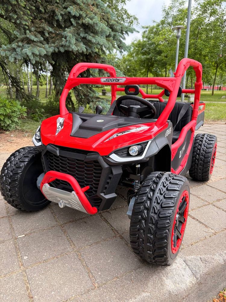 Детский электромобиль Baby Driver F333 Buggy (красный) Полноприводный, двухместный с лопаткой, большим электрокузовом, ключом фото-6 Детский электромобиль Baby Driver F333 Buggy (красный) Полноприводный, двухместный с лопаткой, большим электрокузовом, ключом фото-6
