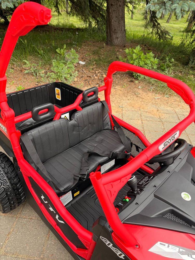 Детский электромобиль Baby Driver F333 Buggy (красный) Полноприводный, двухместный с лопаткой, большим электрокузовом, ключом фото-2 Детский электромобиль Baby Driver F333 Buggy (красный) Полноприводный, двухместный с лопаткой, большим электрокузовом, ключом фото-2