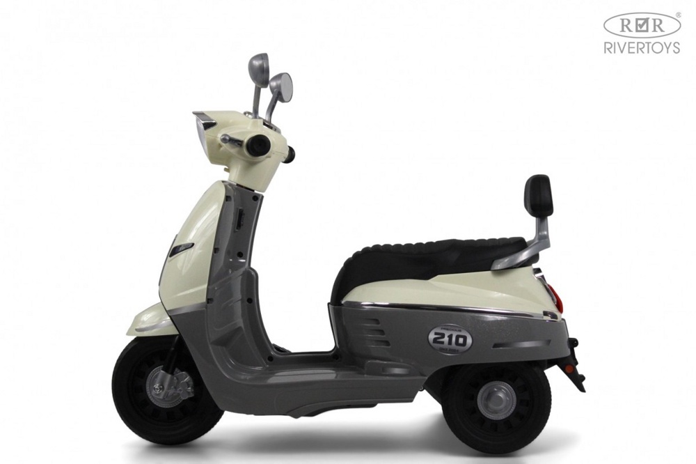 Детский электромотоцикл RiverToys Z222ZZ-M (серый) фото-4