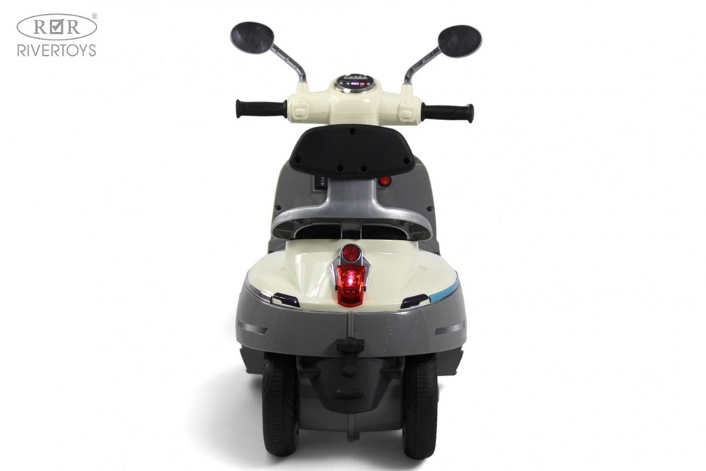 Детский электромотоцикл RiverToys Z222ZZ-M (серый) фото-3