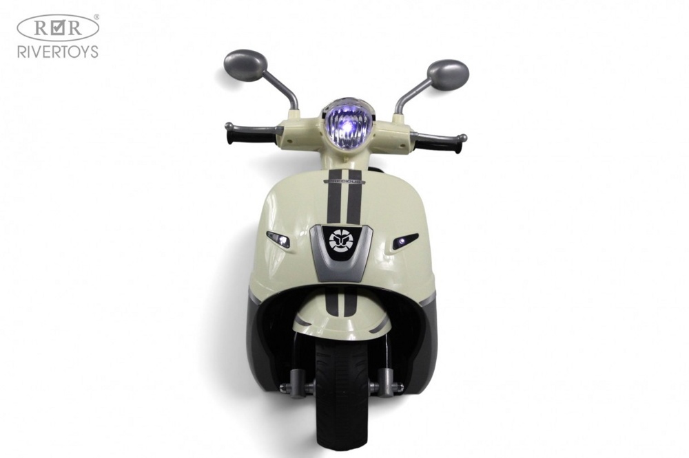 Детский электромотоцикл RiverToys Z222ZZ-M (серый) фото-2