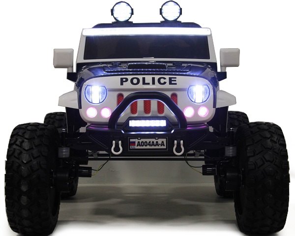 Детский электромобиль RiverToys A004AA-A (белый) Jeep Police - фото3
