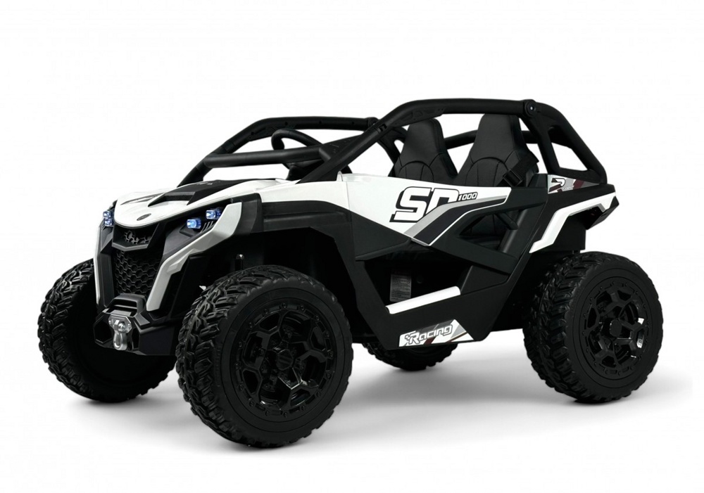 Детский электромобиль RiverToys C777CC (белый) Buggy Двухместный Полноприводный