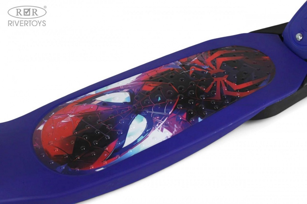 Детский самокат RiverToys HB-101 (темно-синий) Складной фото-3