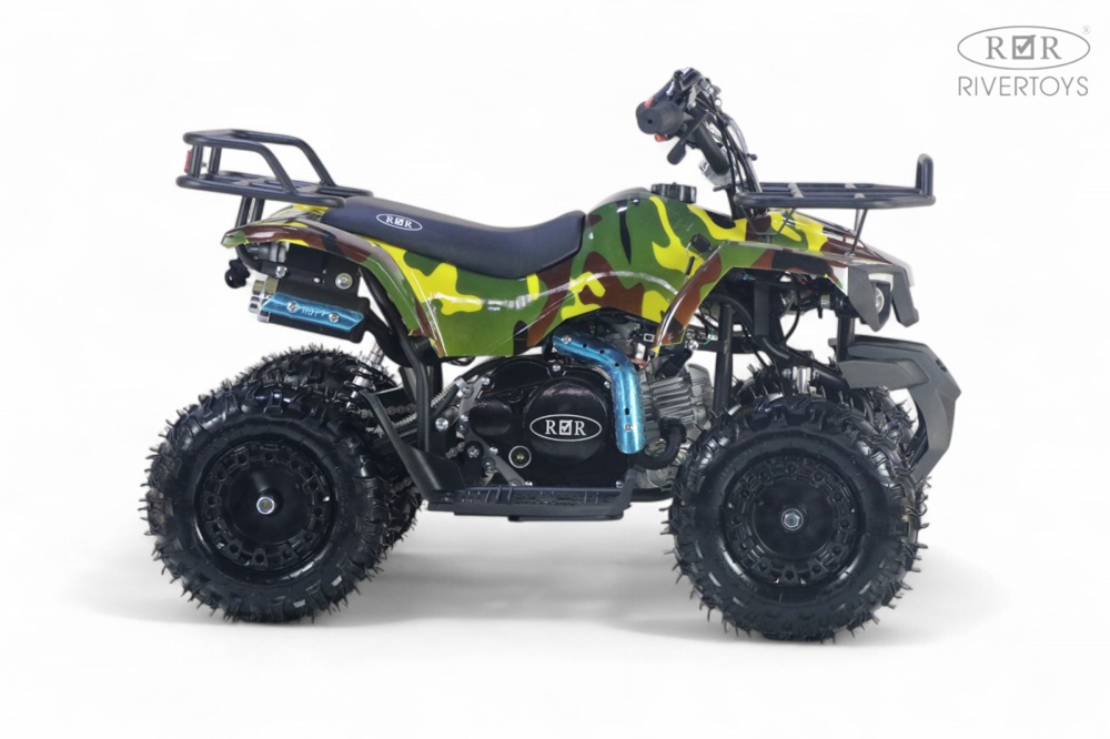 Детский квадроцикл RiverToys TIGER (желтый камуфляж) Бензиновый - фото3