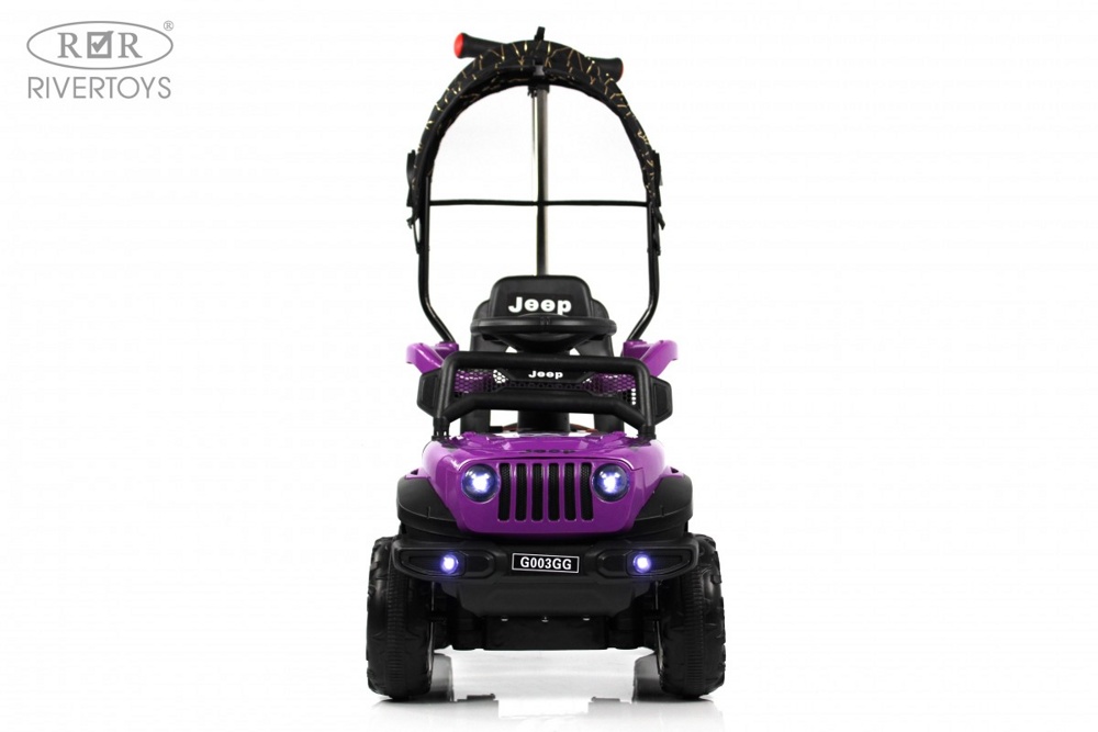 Детский электромобиль RiverToys G003GG (фиолетовый) Jeep - фото3