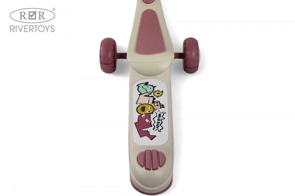 Детский самокат RiverToys HB-8002S (розовый) Складной фото-2 Детский самокат RiverToys HB-8002S (розовый) Складной фото-2