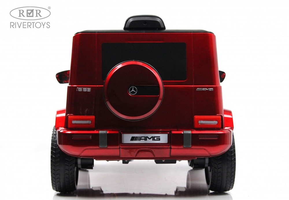 Детский электромобиль RiverToys Mercedes-AMG G63 4WD G333GG (красный глянец) Полноприводный - фото3